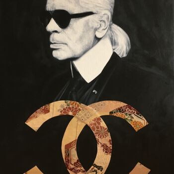 Collages intitulée "karl" par Odile  Van Den Woldenberg, Œuvre d'art originale, Collages