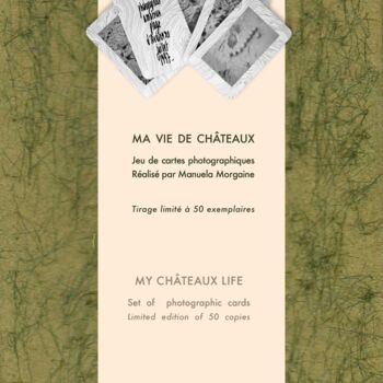 Collages titled "MA VIE DE CHÂTEAUX" by Manuela Morgaine, Original Artwork, Cardboard