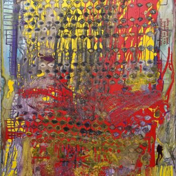 Painting titled "Click, confinés à p…" by Géqi, Original Artwork, Acrylic