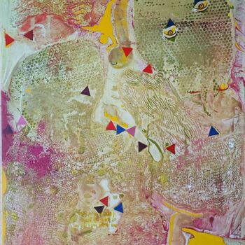 Painting titled "Mine de rien, Bébé…" by Géqi, Original Artwork, Acrylic