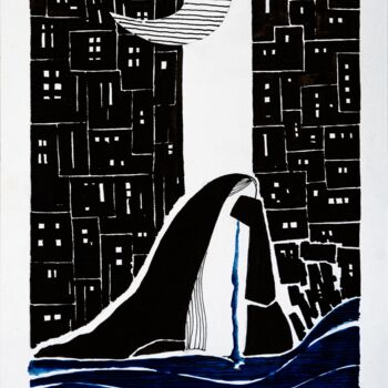 Painting titled "For the Endless Wee…" by Mona Erfanian Salim, Original Artwork, Ink