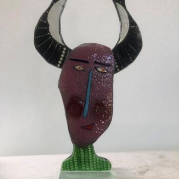 Sculpture intitulée "Pan" par Paulo Galvao De Almeida, Œuvre d'art originale, Verre