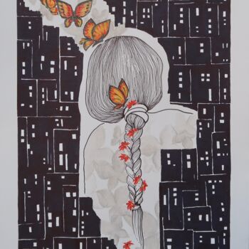 Peinture intitulée "To Remember of the…" par Mona Erfanian Salim, Œuvre d'art originale, Encre