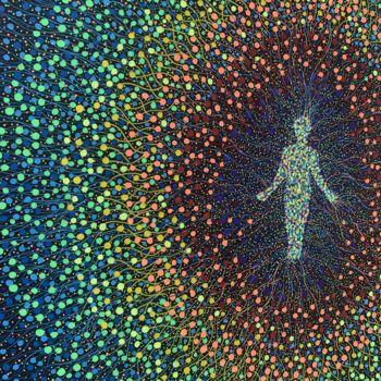 Painting titled "Unité Je Suis" by Gouveiac Artiste, Original Artwork, Acrylic