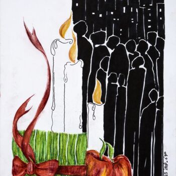 Painting titled "Nowruz 1401" by Mona Erfanian Salim, Original Artwork, Ink