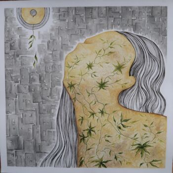 Drawing titled "My breath is taken…" by Mona Erfanian Salim, Original Artwork, Pencil