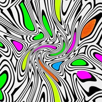 Digital Arts titled "PSYCHADELIK" by Na Ganna... !!, Original Artwork, Aluminium