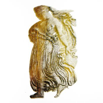 Printmaking titled "Danseuse au glaive" by Caroline Delétoille, Original Artwork, Screenprinting