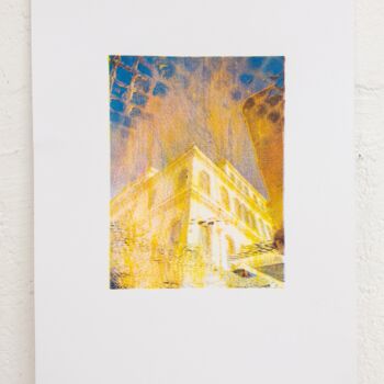 Printmaking titled "Trastevere, Roma" by Caroline Delétoille, Original Artwork, Screenprinting