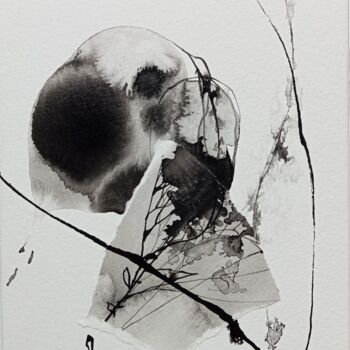 Collages intitulée "La flamme / a - Eri…" par Eriko  Matsuda, Œuvre d'art originale, Collages
