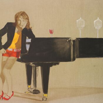 Peinture intitulée "Andrea" par Axelle Du Rouret, Œuvre d'art originale, Huile