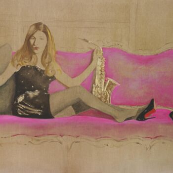 Painting titled "Garance" by Axelle Du Rouret, Original Artwork, Oil