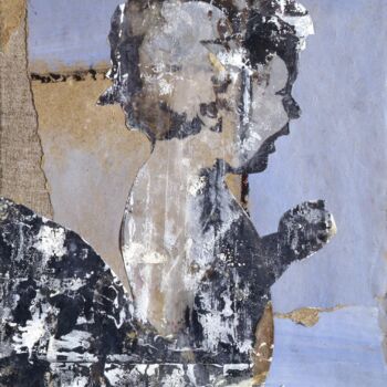 Collages titled "Enfant Zac" by Axelle Du Rouret, Original Artwork, Collages