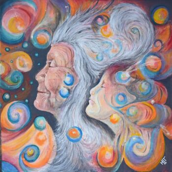 Painting titled "Mémoire et Métamorp…" by Marie-Laure Tournier, Original Artwork, Acrylic