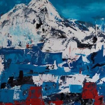 Painting titled "Miroir de christal" by Eve Paradowski, Original Artwork, Acrylic Mounted on Wood Stretcher frame