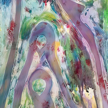 Peinture intitulée "MA MERE" par Zahia, Œuvre d'art originale, Acrylique