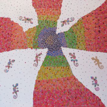 Painting titled "A l'origine " by Vincent Schurck, Original Artwork, Wood