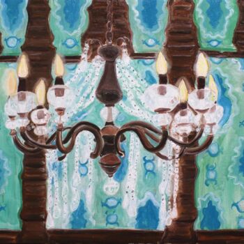 Painting titled "Lustre baroque" by Alice Goudon, Original Artwork, Oil