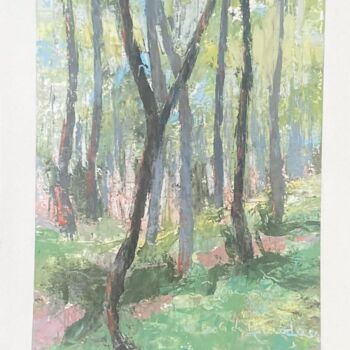 Dessin intitulée "Paysage # 9       " par Guillaume De Baudus, Œuvre d'art originale, Huile