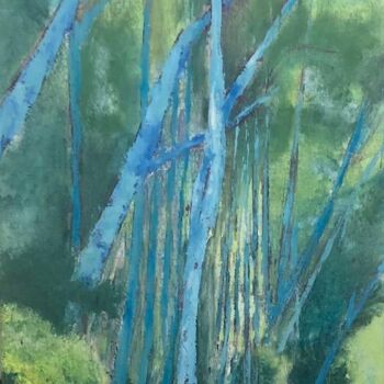 Painting titled "sous bois # 36  " by Guillaume De Baudus, Original Artwork, Oil