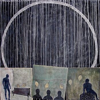 Painting titled "The Empty Bench   1…" by G A R T N E R, Original Artwork, Acrylic
