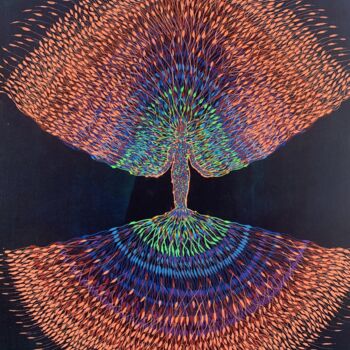 Textile Art titled "Avé-Maria" by Gouveiac Artiste, Original Artwork, Acrylic