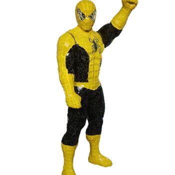 Painting titled ""Bee Man"" by Trm (Thomas Rouan Mosaïste), Original Artwork, Enamel