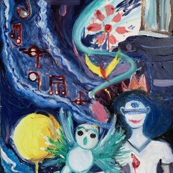 Painting titled "Time to Forgive !" by Lumina Wang, Original Artwork, Oil