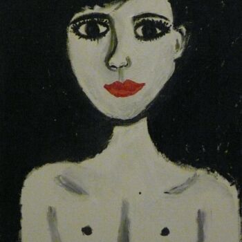Painting titled "Anti-Portrait " by Lumina Wang, Original Artwork, Oil