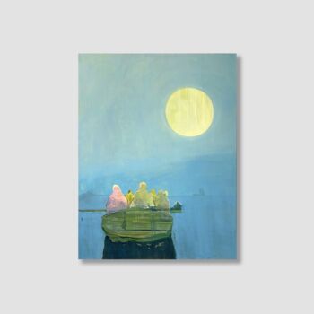 Painting titled "Lands" by Margaux Desombre, Original Artwork, Oil