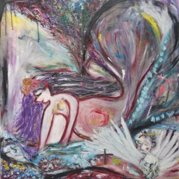 Painting titled "La Mère ou la Fille…" by Lumina Wang, Original Artwork, Oil