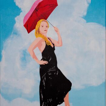 Painting titled "Roof party" by Jean Philoctete, Original Artwork, Acrylic