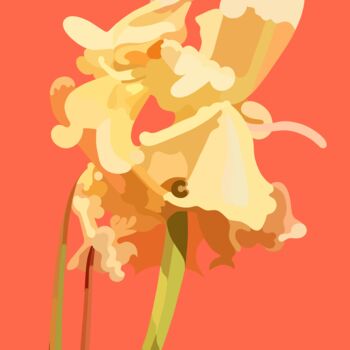 Drawing titled "Tulipes" by Thomas Clémans, Original Artwork, Digital Print