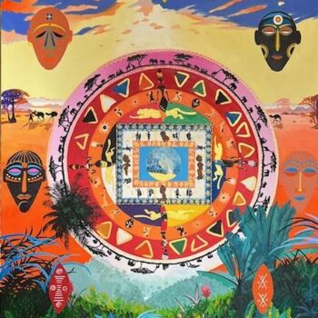 Peinture intitulée "TANKA AFRICAINE " par Gly, Œuvre d'art originale, Huile