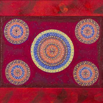 Painting titled "j'ai rougis " by Vincent Schurck, Original Artwork, Acrylic