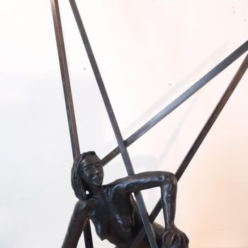 Sculpture titled "Dovile " by Reno Sculpteur, Original Artwork, Bronze