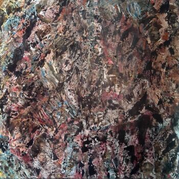 Painting titled "VISAGE TERRIEN " by Yammes, Original Artwork, Acrylic