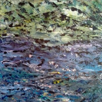 Painting titled "COULEUR LAVANDE" by Yammes, Original Artwork, Acrylic