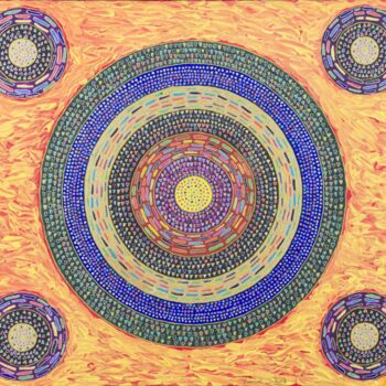 Painting titled "chaudes flammes " by Vincent Schurck, Original Artwork, Acrylic