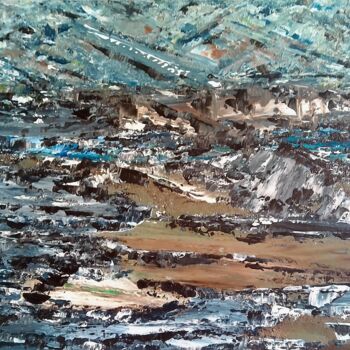 Painting titled "ENTRE CIEL ET MONTA…" by Yammes, Original Artwork, Acrylic