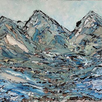 Painting titled "MASSIFS ENCRES" by Yammes, Original Artwork, Acrylic