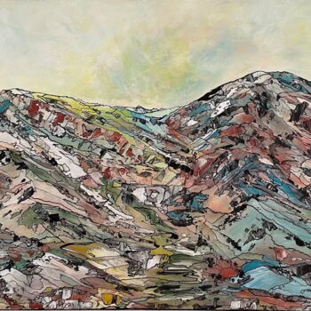 Painting titled "AU COEUR DES MONTAG…" by Yammes, Original Artwork, Acrylic