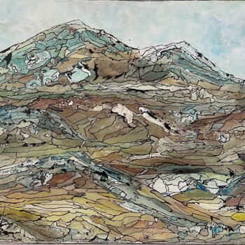 Painting titled "LES CEVENNES ENCRES" by Yammes, Original Artwork, Acrylic