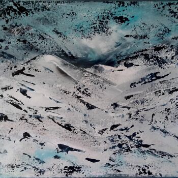 Painting titled "VAL D'ISERE" by Yammes, Original Artwork, Acrylic