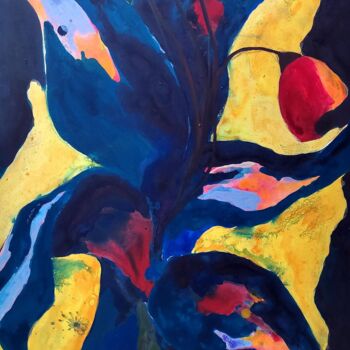 Painting titled "Nocturnes 4  " by Delphine Epron, Original Artwork, Acrylic