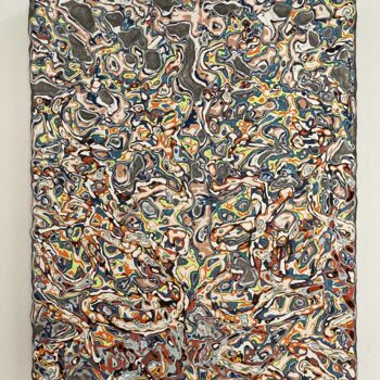Painting titled "Midnight Blooms 24c3" by Soichiro Shimizu, Original Artwork, Acrylic