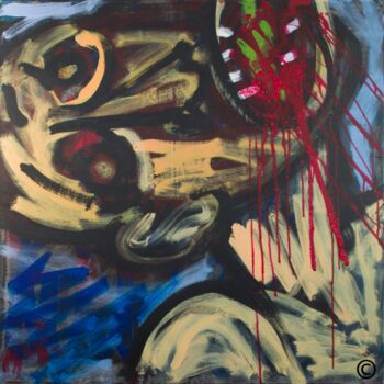 Painting titled "climat urbain n°14" by Benzi, Original Artwork, Acrylic