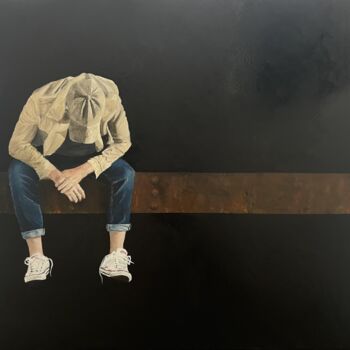 Painting titled "le temps suspendu" by Pellen Pascal, Original Artwork, Oil