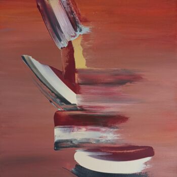 Painting titled "Tableau 61" by Magali Martin, Original Artwork, Acrylic