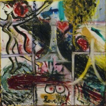 Painting titled "Nouvel engagement –…" by Lumina Wang, Original Artwork, Oil Mounted on Wood Stretcher frame